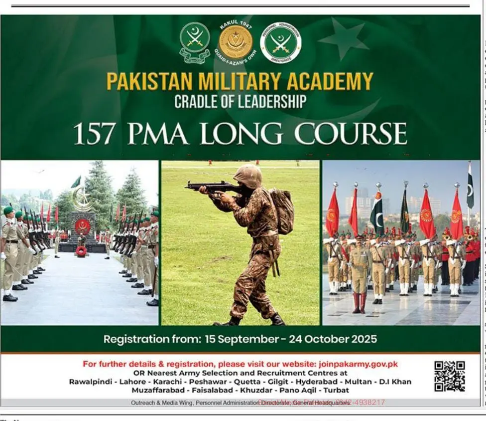 Join Pakistan Army 157 PMA Long Course 2025
