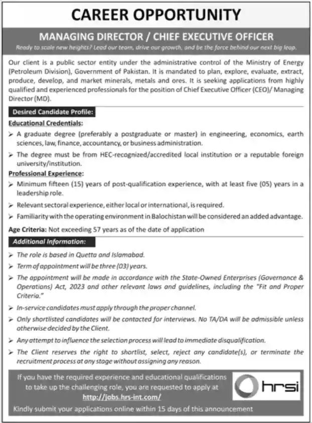 Managing Director Jobs 2025 ad