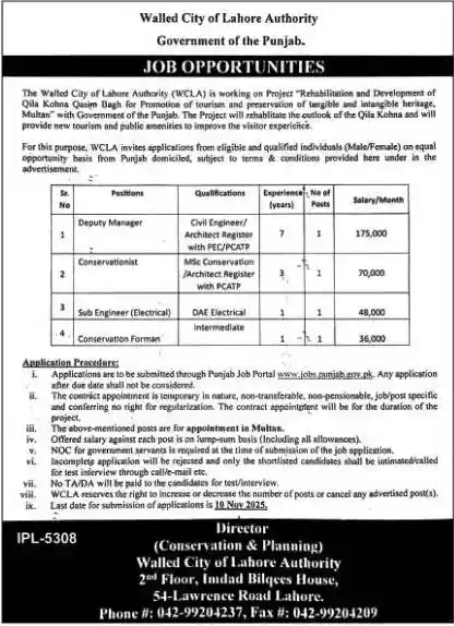 Walled City Jobs 2025 Advertisement
