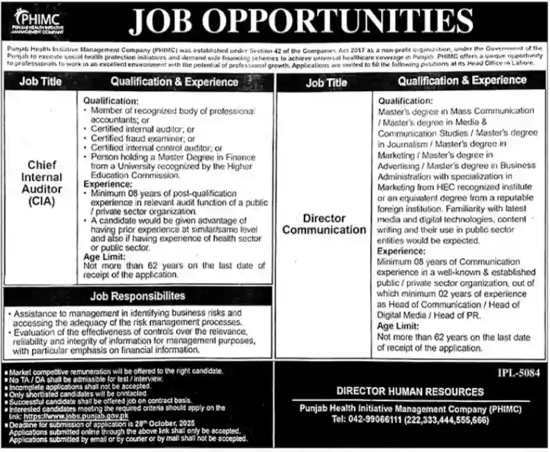 PHIMC Careers 2025 ad
