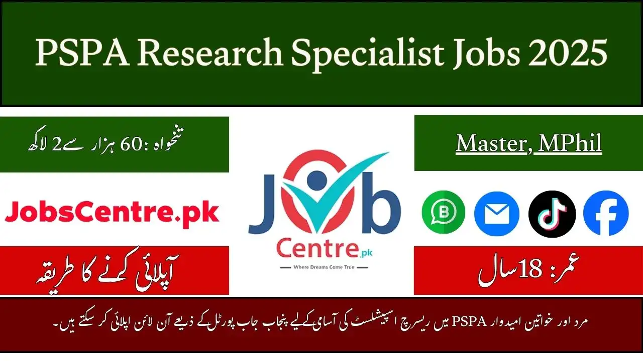 PSPA Research Specialist Jobs