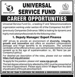 Universal Service Fund USF Jobs 2025 Advertisement
