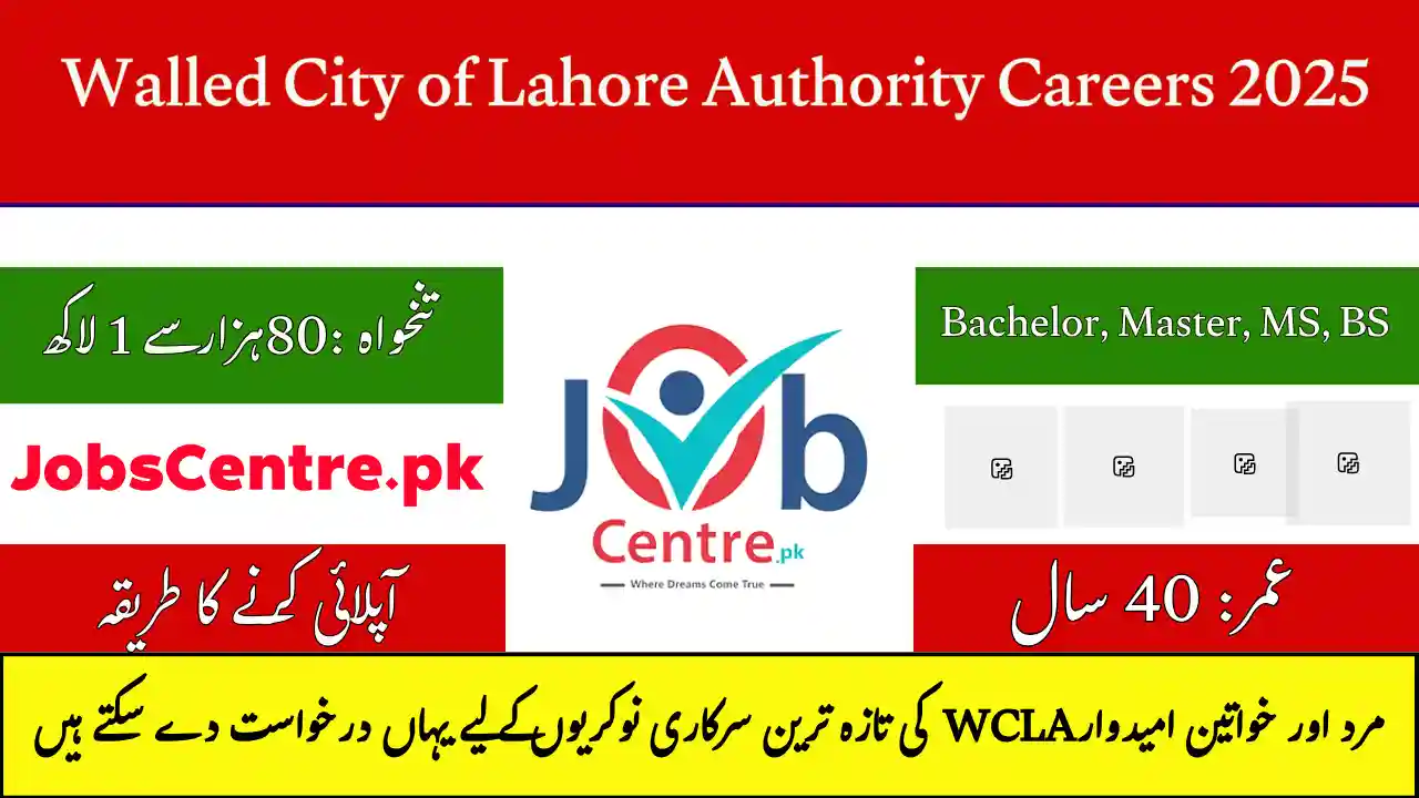 Walled City of Lahore Authority Careers