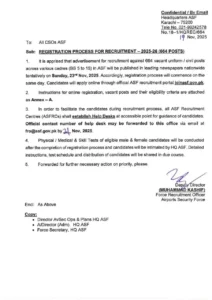 ASF Jobs 2025-26 Announced Advertisement