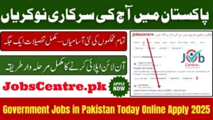 Government Jobs in Pakistan Today Online Apply 2025