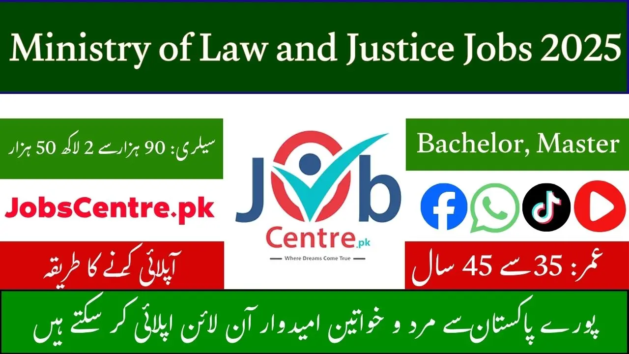 Govt of Pakistan Law and Justice Jobs 2025