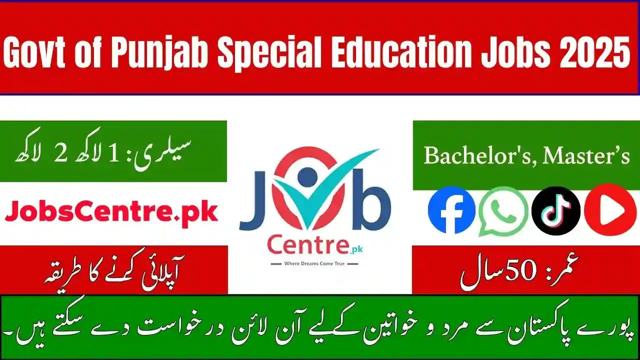 Govt of Punjab Special Education Jobs