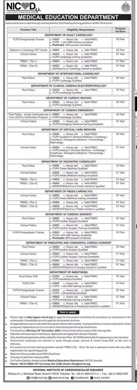 NICVD Jobs Online Apply 2025 Advertisement