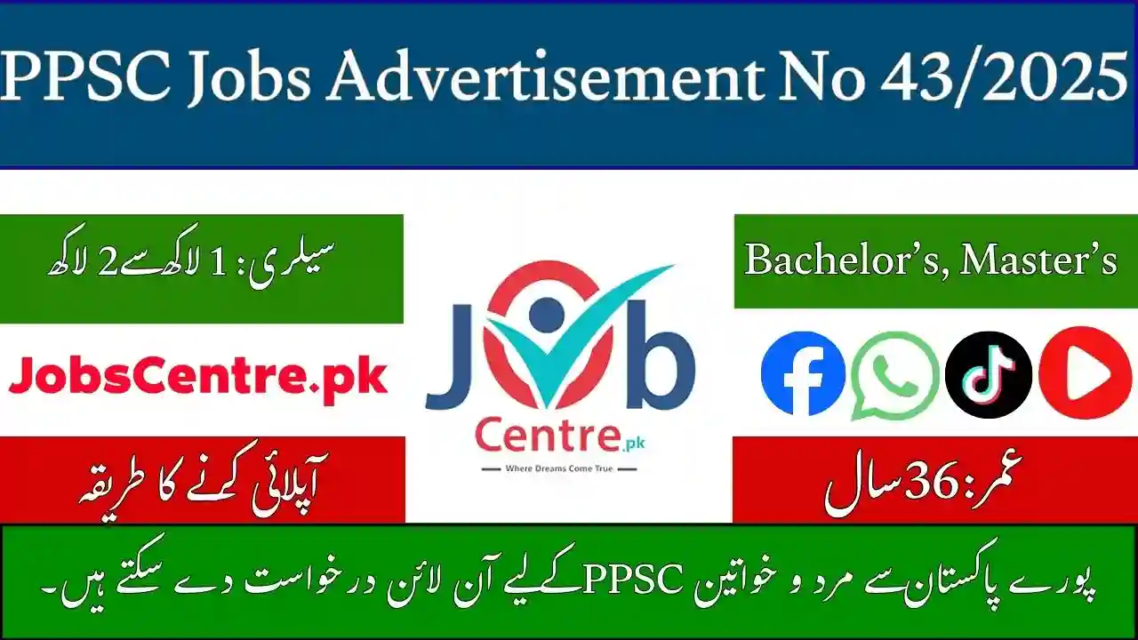 PPSC Jobs Advertisement No 432025