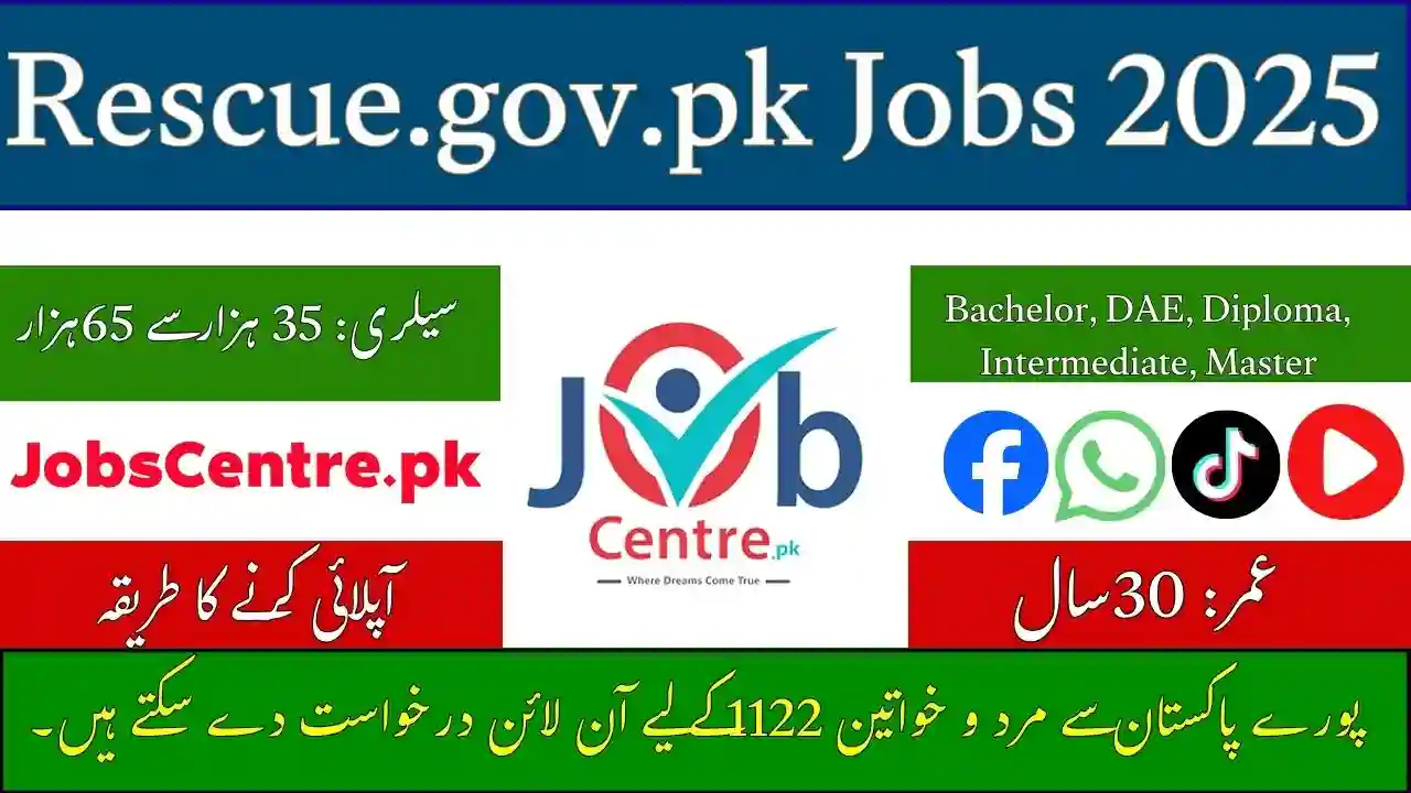 Rescue.gov.pk Jobs