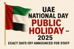 UAE National Day Public Holiday 2025