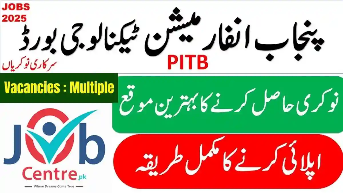 Govt of Punjab PITB Jobs 2025