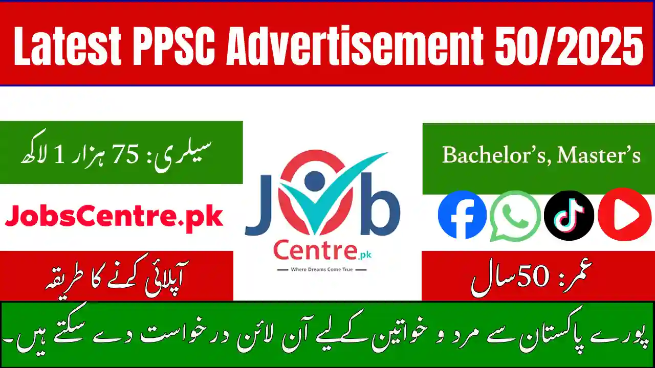 Latest PPSC Advertisement 50