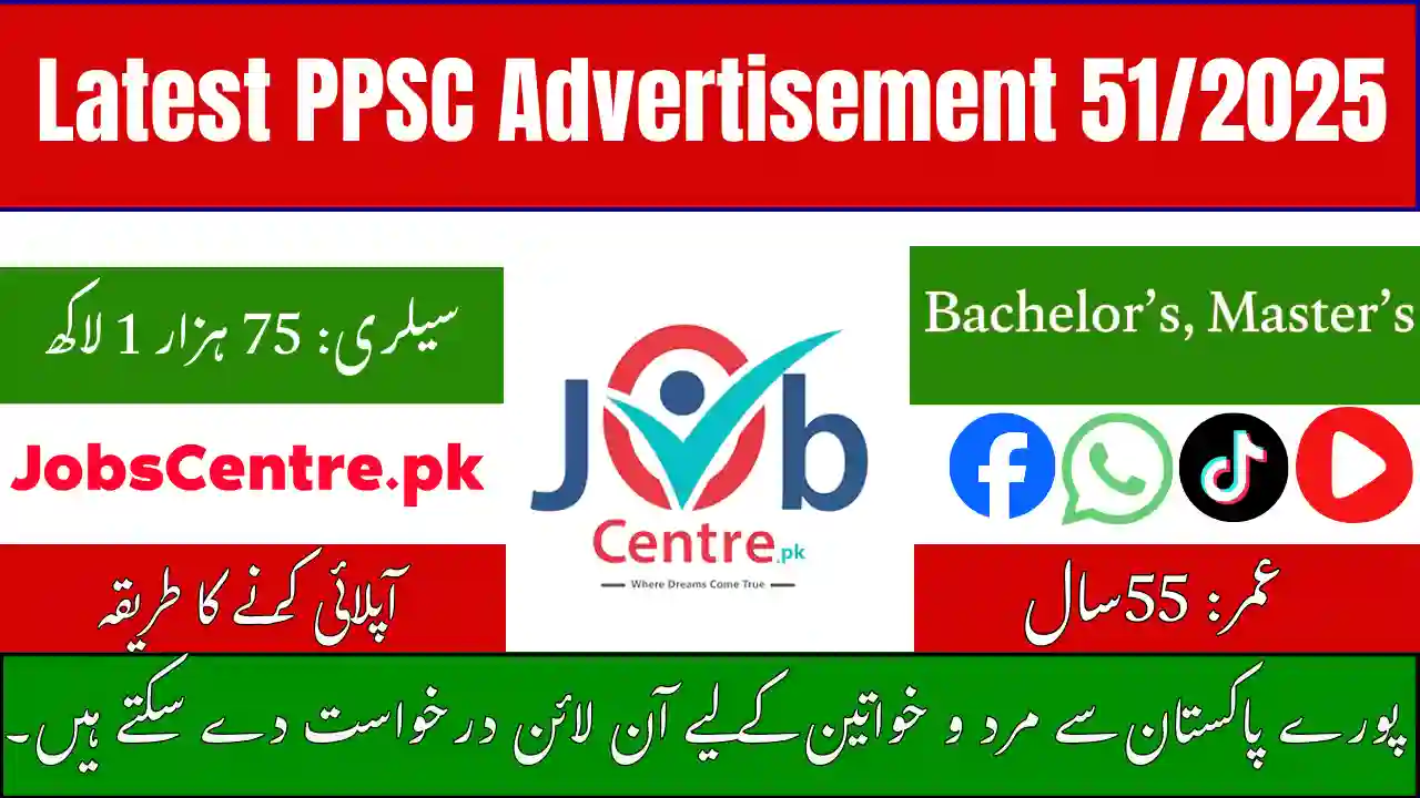 Latest PPSC Advertisement 512025