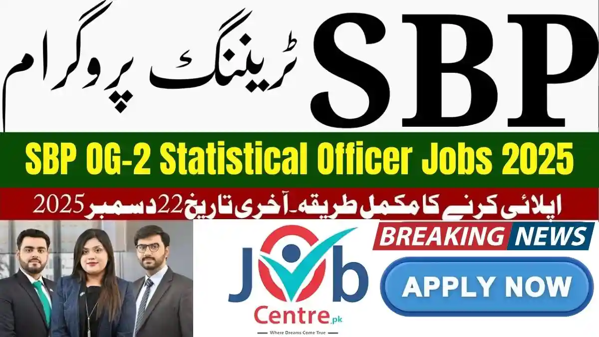 SBP OG-2 Statistical Officer Jobs 2025