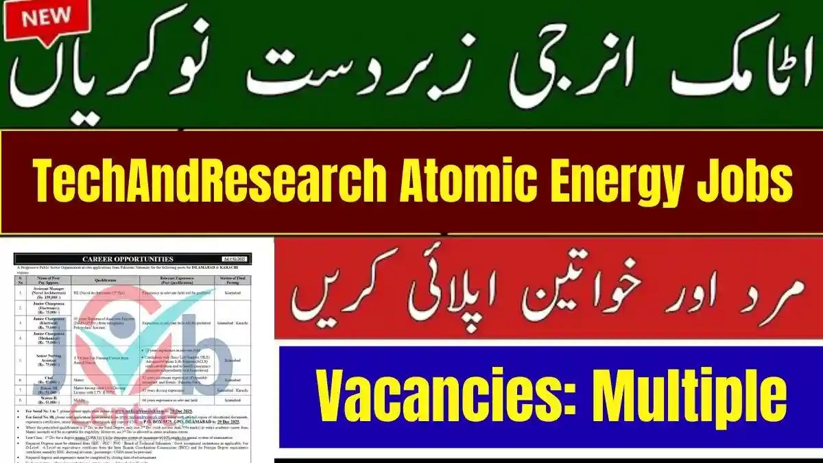TechAndResearch Atomic Energy Jobs