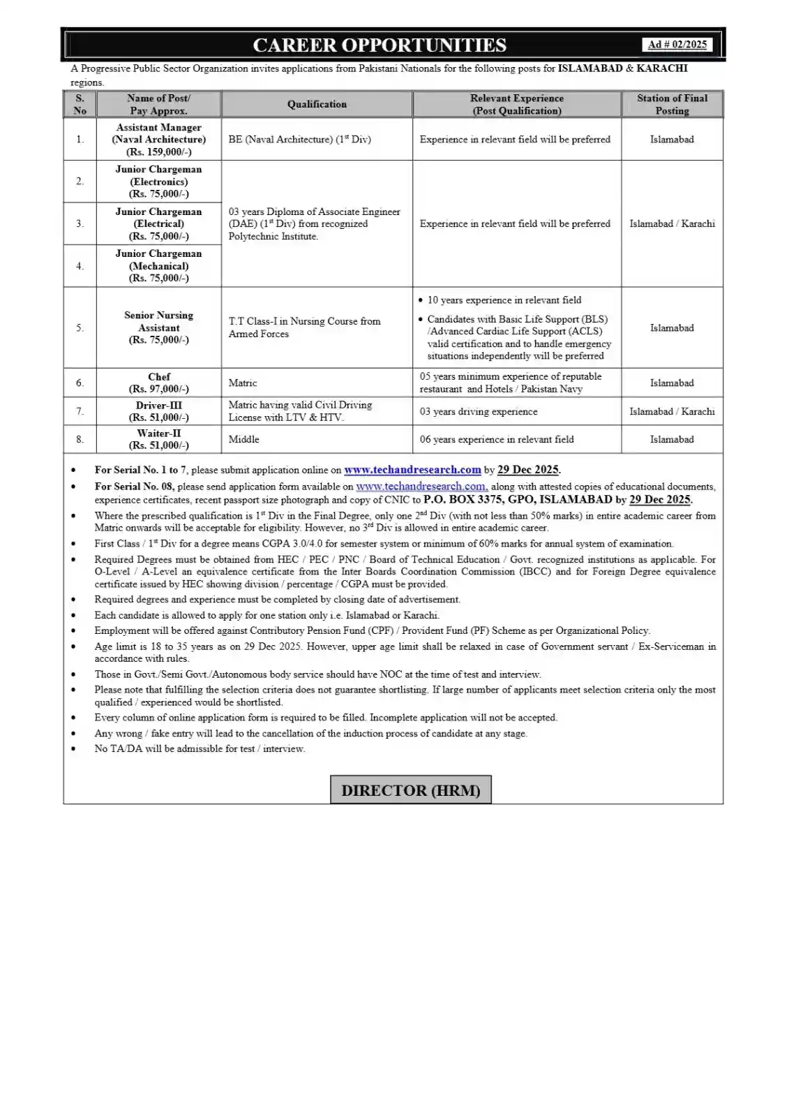 TechAndResearch Atomic Energy Jobs 2025