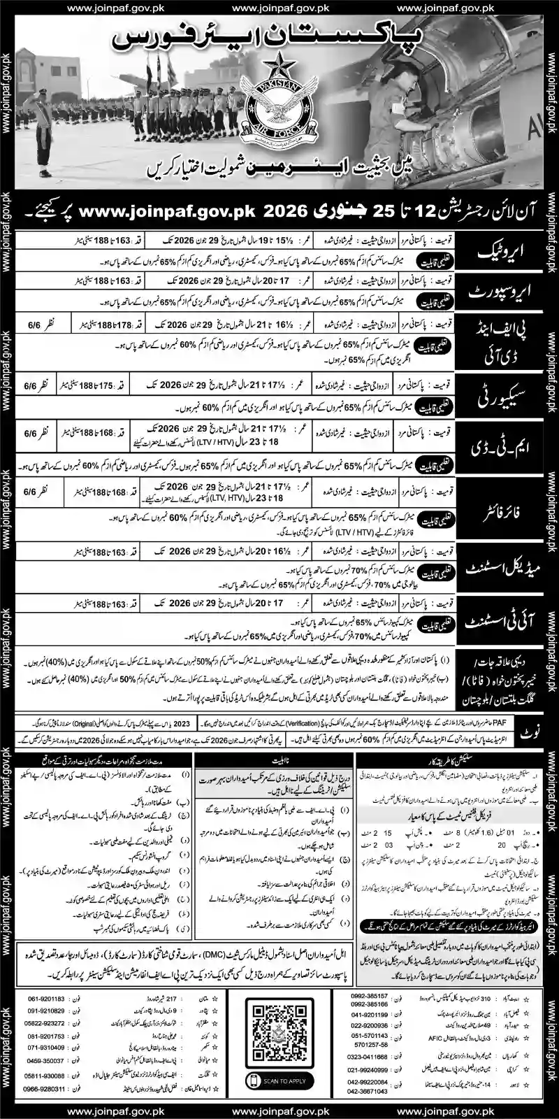 Pakistan Air Force Jobs 2026 Advertisement