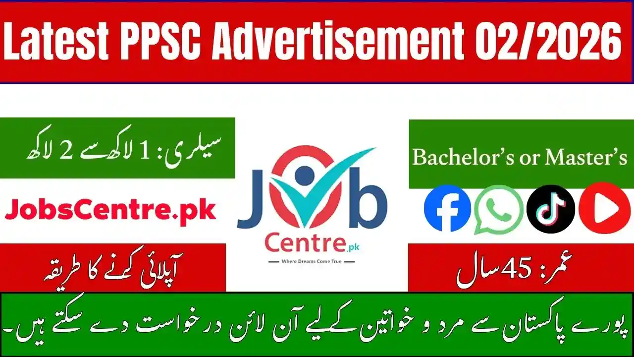 Latest PPSC Advertisement 022026