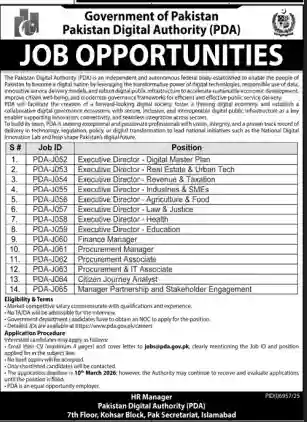 PDA Jobs Apply Online 2026