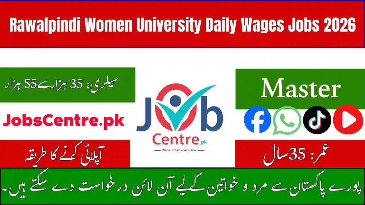Rawalpindi Women University Daily Wages Jobs 2026 Advertisement