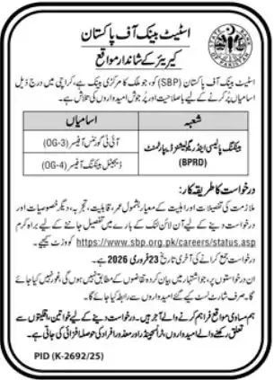 State Bank of Pakistan Jobs 2026 Advertisemen