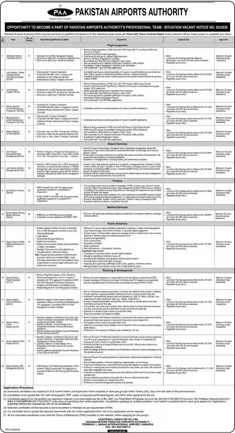 Latest PAA Jobs 2026 in Pakistan