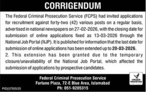 Ministry Of Interior & Narcotics Control Islamabad Jobs 2026