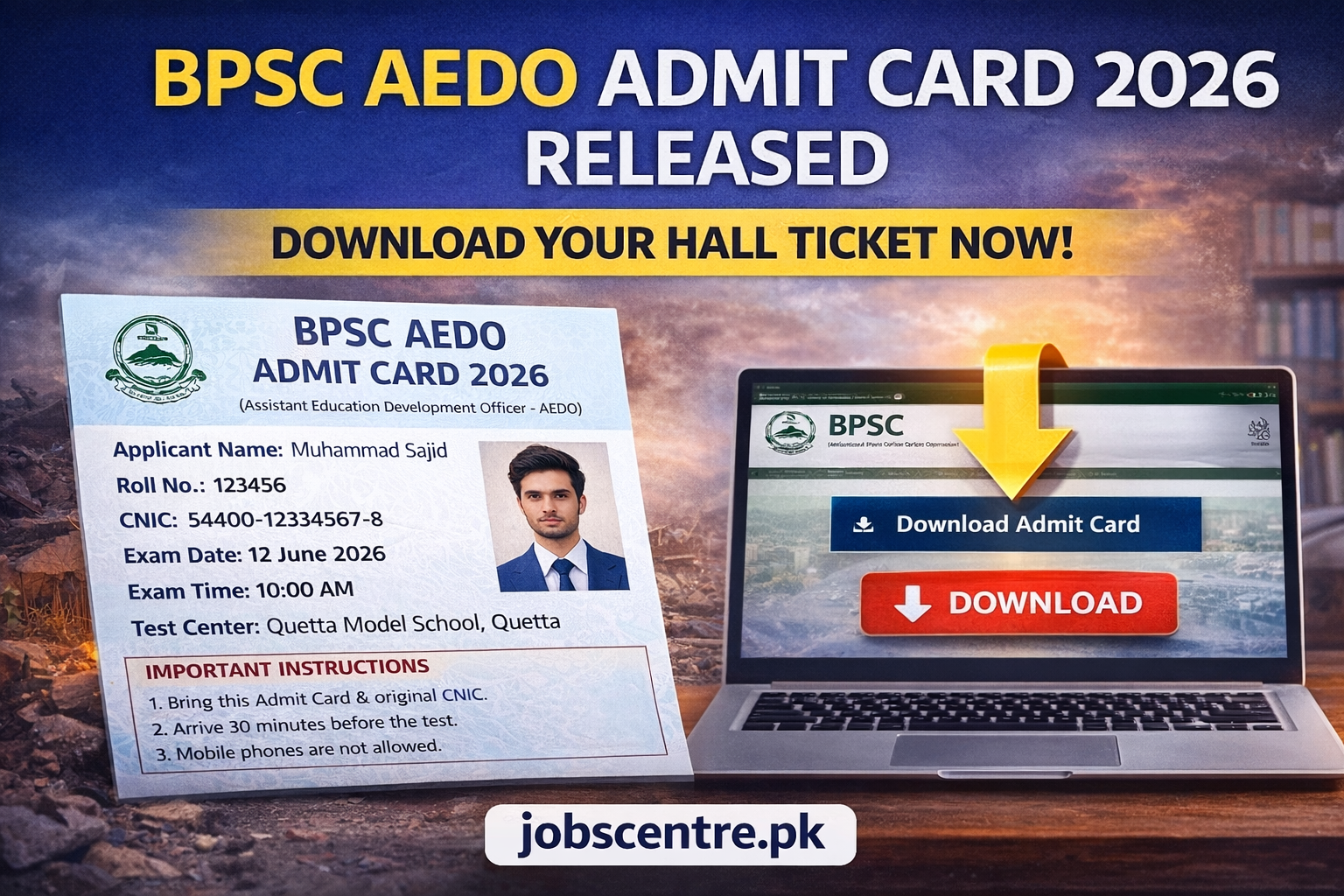 BPSC AEDO Admit Card 2026