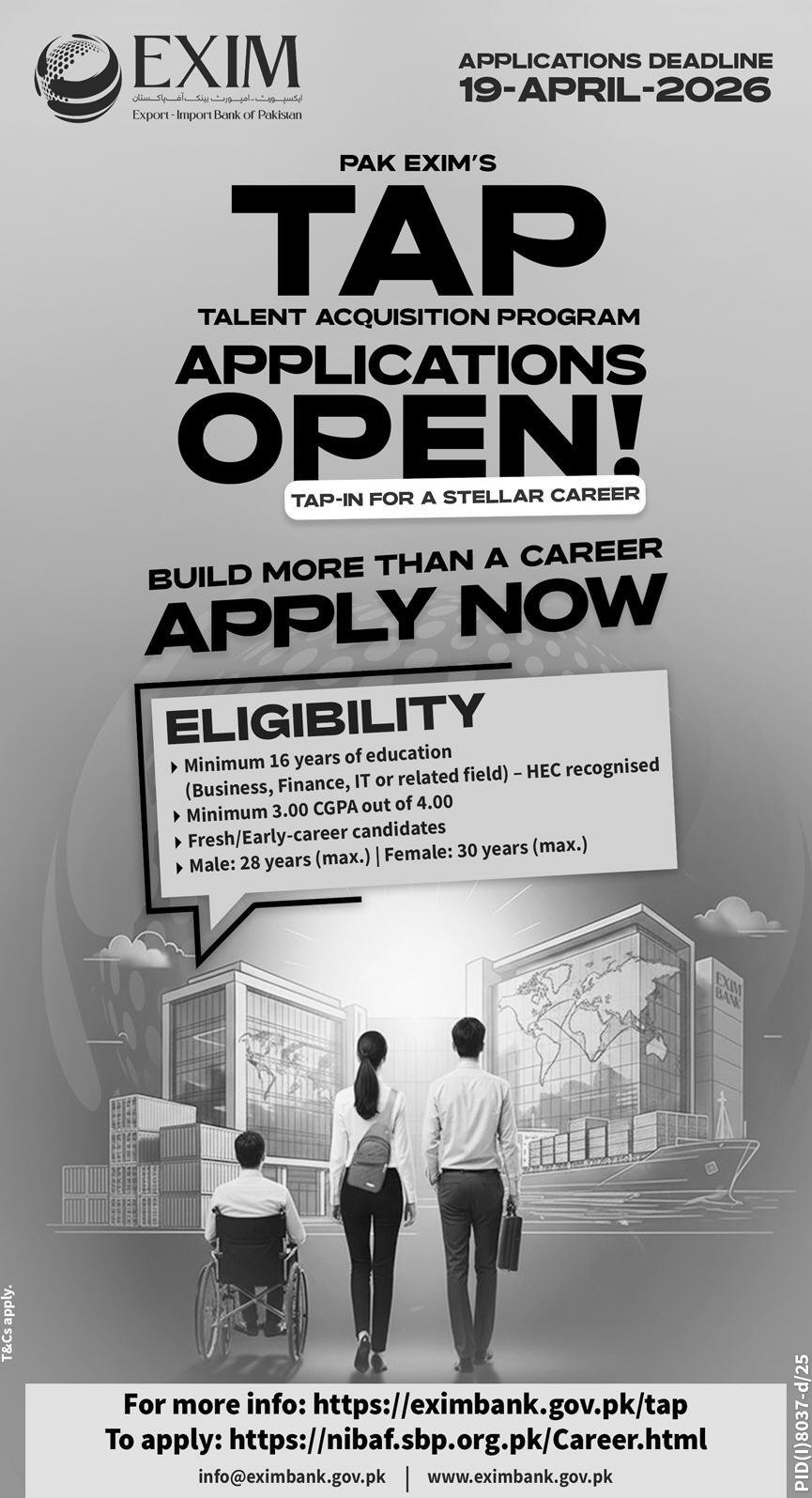 EXIM Bank Pakistan TAP Program 2026